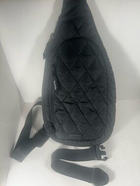Vera Bradley Black Quilted Sling Belt Bag
